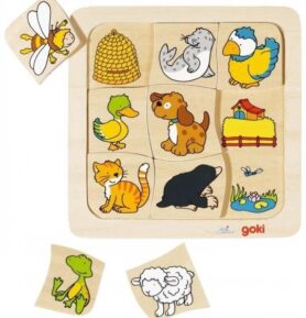 Puzzle výukové - Domovy zvířátek (Goki)