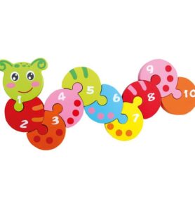 Puzzle výukové - Skládačka s čísly žížala (Bino)