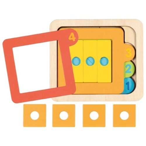 Puzzle vícevrstvé - Geometrické formace, 4 vrstvy (Goki)