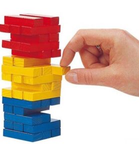 Jenga barevná - Malá cestovní (Goki)