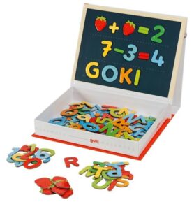 Puzzle magnetické - Kniha, Čísla a písmena (Goki)
