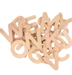 Písmena - Sada písmen přírodních 9cm (Bigjigs)