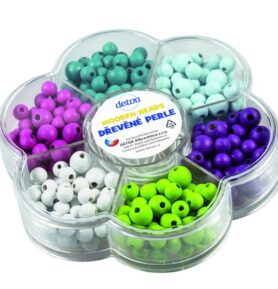 Navlékací perle - Set korálků, V kytičce pastelové (Detoa)