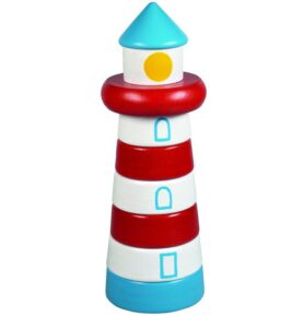 Skládačka s kroužky - Pyramida maják (Detoa)