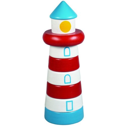 Skládačka s kroužky - Pyramida maják (Detoa)