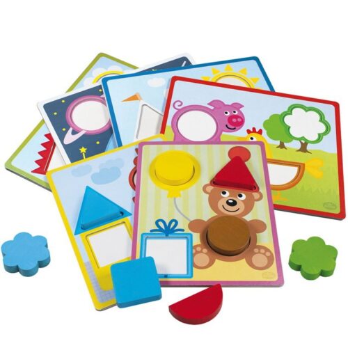 Puzzle pro nejmenší - Vkládačka, Dřevěná (Detoa)