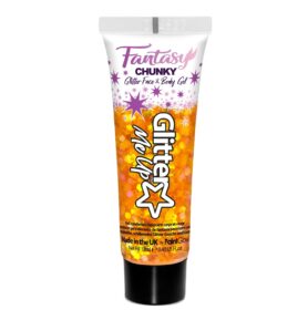PaintGlow Velké gelové třpytky na tvář a tělo | Dragon Hearth - Zlaté, 12ml