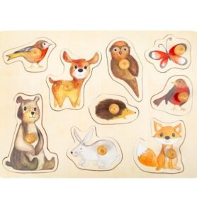 Puzzle vkládací - Lesní zvířátka, 9ks (Small foot)