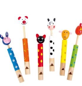 Hudba - Píšťalka s pístem, Zvířátka, 1ks (Small foot)