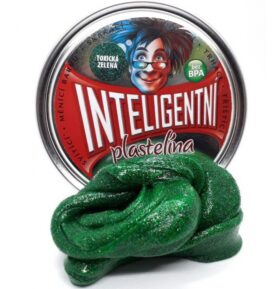 Inteligentní plastelína - třpytící, Toxická zelená