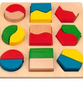 Vkládačka - Geometrickými tvary půlené větší (Woody)