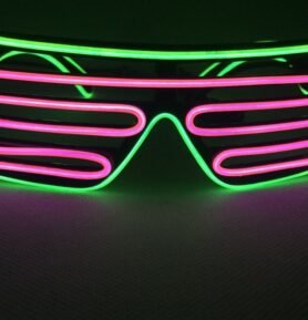 RAVEON Svítící brýle Shutter style multicolor | Zelená & Fialová