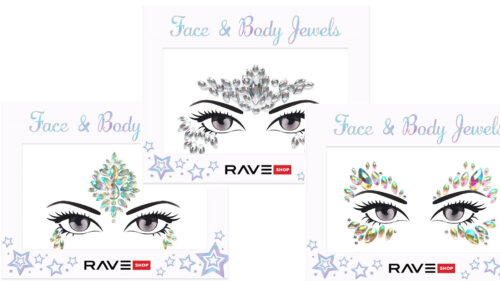 RAVE Set samolepících kamínků na obličej | 3x