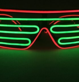 RAVEON Svítící brýle Shutter style multicolor | Červená & Zelená