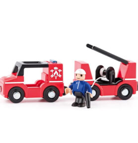 Vláčkodráha auto - Hasiči s panáčkem (Woody)