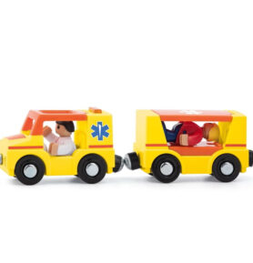 Vláčkodráha auto - Ambulance s panáčky (Woody)