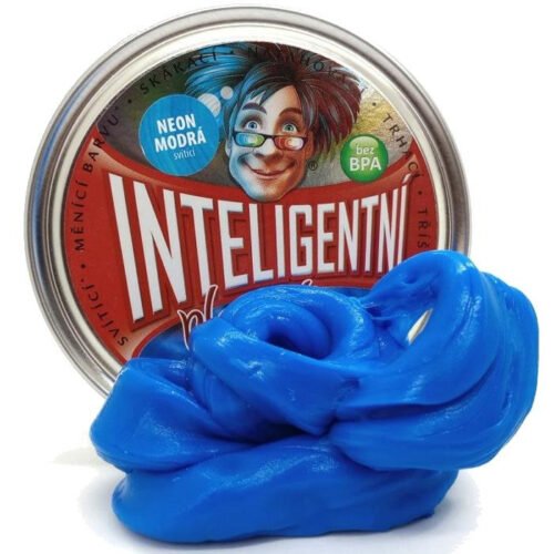 Inteligentní plastelína - svítící, Neon modrá