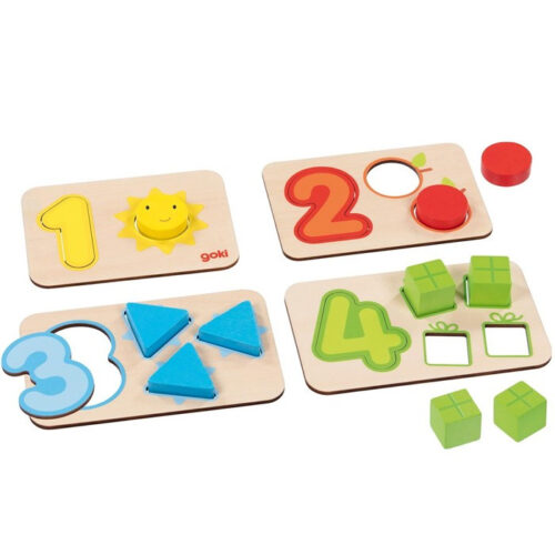 Puzzle výukové - Počítáme a přiřazujeme, 18 dílů (Goki)