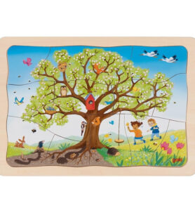 Puzzle výukové - Moje jabloň, 4 vrstvy, 46ks (Goki)