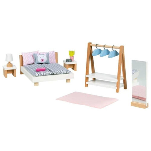 Nábytek pro panenky - Ložnice moderní světlá (Goki)