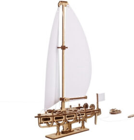 3D mechanický model - Mini, Loď jachta Ocean Beauty (Ugears)