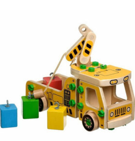 Auto montážní - Autojeřáb konstrukční set (Lucy & Leo)
