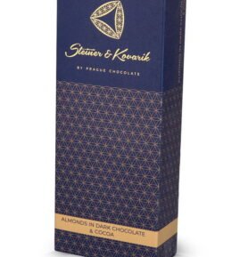 Steiner&Kovařík Mandle v hořké čokoládě s kakaem, 130g