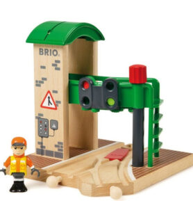 Vláčkodráha budovy - Signální stanice s výhybkou (Brio)