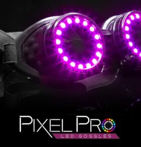 RAVEON Svítící brýle PIXEL PRO | STEAMPUNK