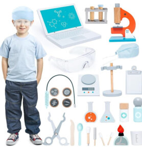 Hrací sada tématická - Laboratorní dřevěná (UMU)