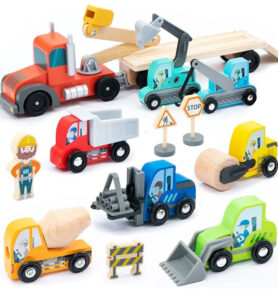 Vláčkodráha auta - Sada transportéru stavebních vozidel (UMU)