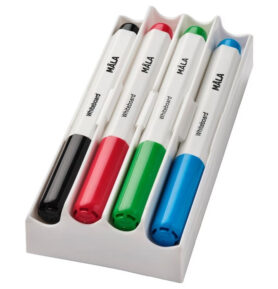 Psací potřeby - Fixy s gumou k dětské tabuli, 4ks (Ikea)