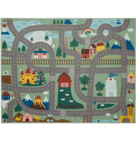 Dětský koberec - Silnice a město, 133x100cm VALLABY (Ikea)