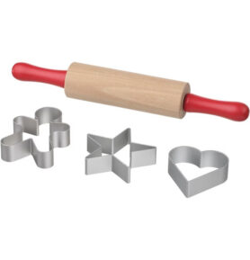 Nádobí dětské - Váleček dřevěný s vykrajovátky (Ikea)