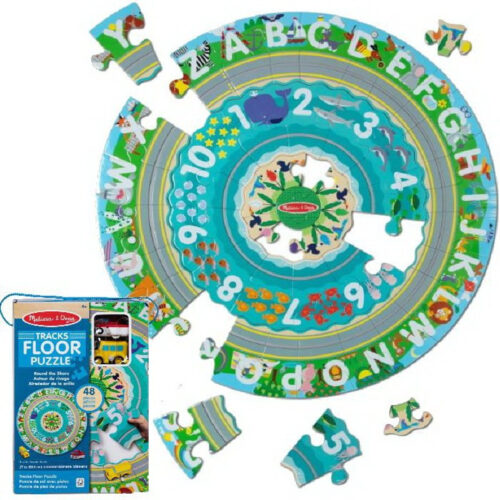 Puzzle podlahové - S natahovacími vozidly, Kruh (M&D)