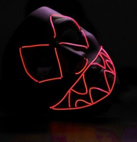 RAVEON Svítící maska Anarchy Batman | Červená
