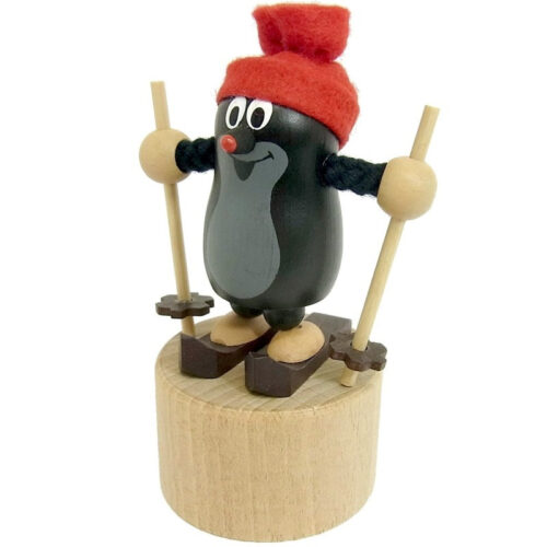 Mačkací figurka - Krtek na lyžích (Detoa)