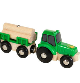 Vláčkodráha auto - Traktor s přívěsem a nákladem (Brio)