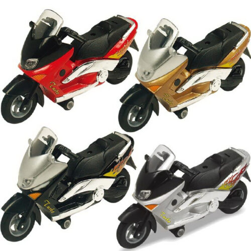 Kovový model - Motorka skútr se zvukem a světlem, 13cm, 1ks