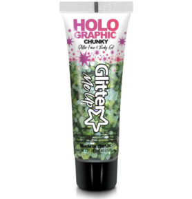 PaintGlow - Třpytky gelové, 12ml Holographic zelené