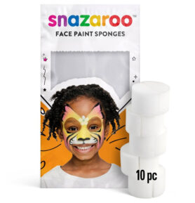 Snazaroo - Houbička bílá půlená na obličejové barvy, 10ks