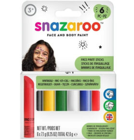 Snazaroo - Tužky na obličej, 6 barev, Základní