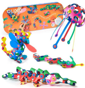 CLIXO - Super Rainbow magnetická stavebnice, 60 kusů