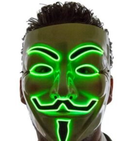 RAVEON Svítící maska Anonymous Vendeta | Zelená