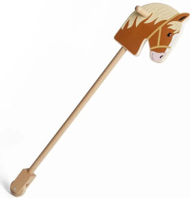 Koňská hlava na tyči - Dřevěná hnědák (Bigjigs)