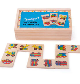 Domino - Dopravní prostředky, 28ks (Bigjigs)