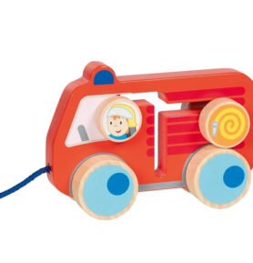 Tahací hračka - Auto hasiši dřevěné (Goki)