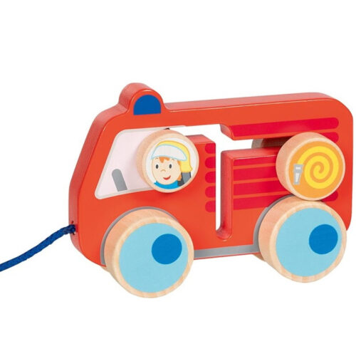 Tahací hračka - Auto hasiši dřevěné (Goki)