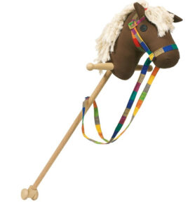 Koňská hlava na tyči - Jumper hnědá (Goki)