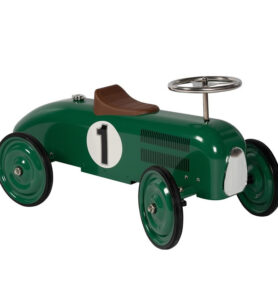 Odrážedlo kovové - Historické auto, zelené tmavě (Goki)